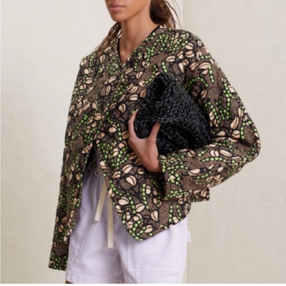 A.L.C. Emory Jacket Quilted Puffer Floral Nude Peach Green Kick Multi NWT XS - Picture 3 of 10